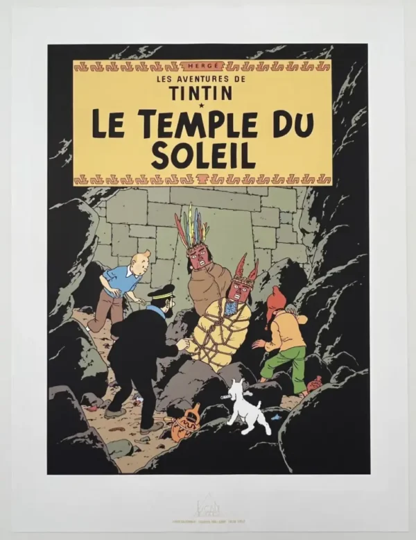 Sérigraphie Tintin - Le temple du soleil - Hergé editions Escale à Paris