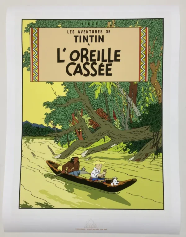 Sérigraphie Tintin - l'oreille cassée - Hergé editions Escale à Paris