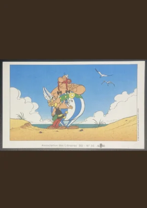 Ex Libris  Uderzo Astérix et Obélix sur la plage albd n°35